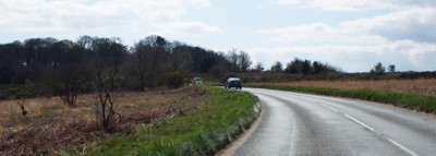Approaching Woodbury car park